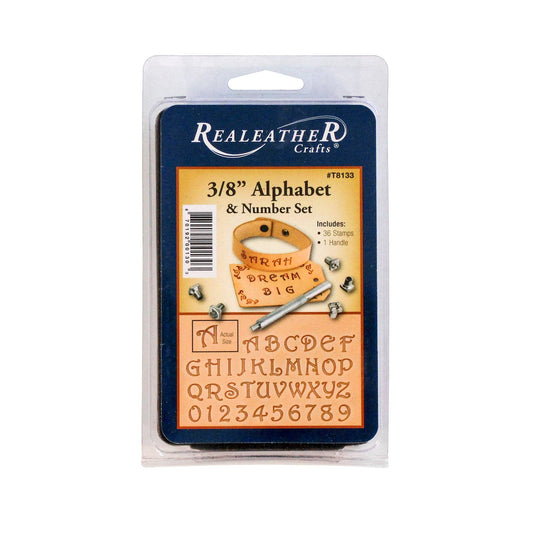3/8" Fancy Alphabet & Number Leathercraft Stamping Tool Set
