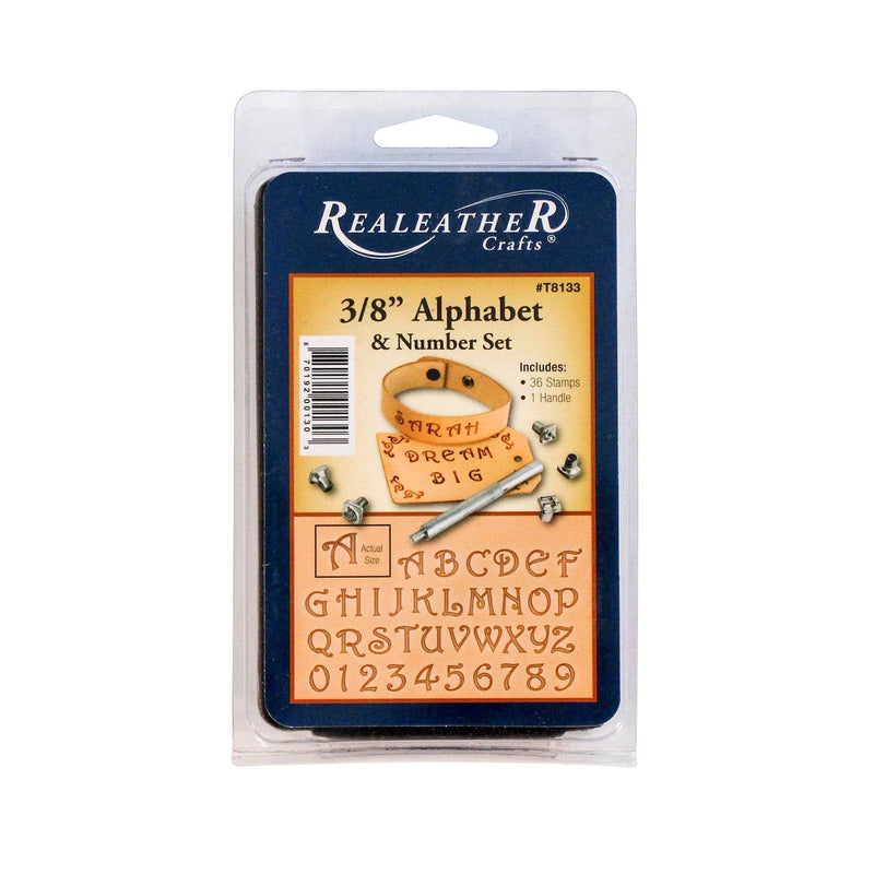 3/8" Fancy Alphabet & Number Leathercraft Stamping Tool Set