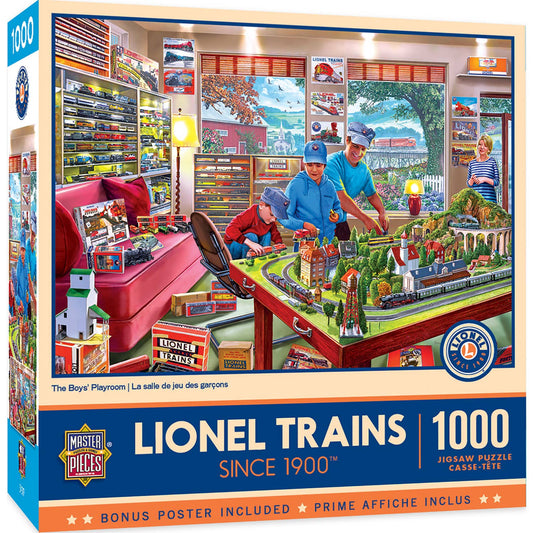 Lionel Trains - The Boy's Playroom 1000 Piece Puzzle