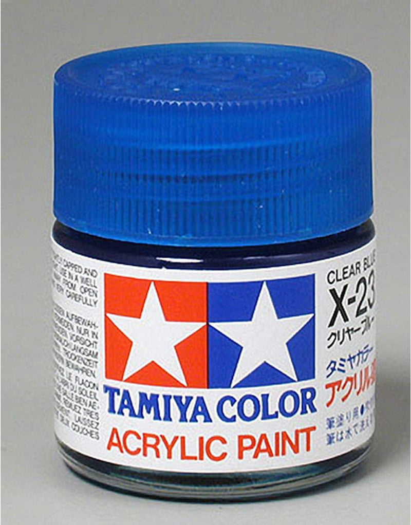 TamIYA Acrylic X23 GlossClear Blue Tam81023 Plastics Paint Acrylic