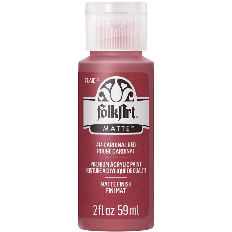 FolkArt Matte Acrylic Paint 2 oz: Cardinal Red