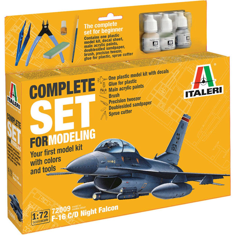 Italeri F-16 C/D Night Falcon - Starter Kit 1/72nd Scale No. 72009