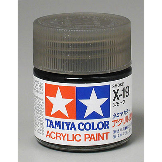 TamIYA Acrylic X19 Gloss Smoke Tam81019 Plastics Paint Acrylic