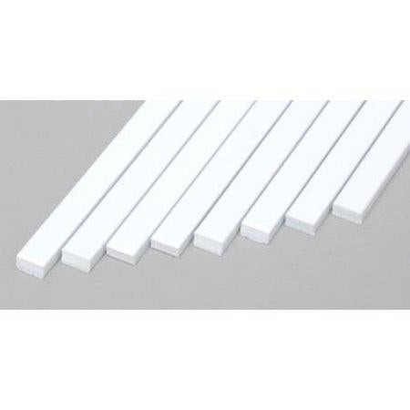 White Dimensional Strips .080in x .156in x 14in (8) Evergreen