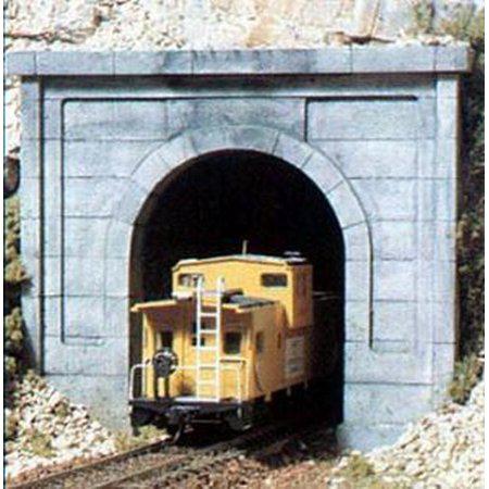 Woodland Scenics N Scale Single Track Tunnel Portals (2-Pack) Plaster Concrete