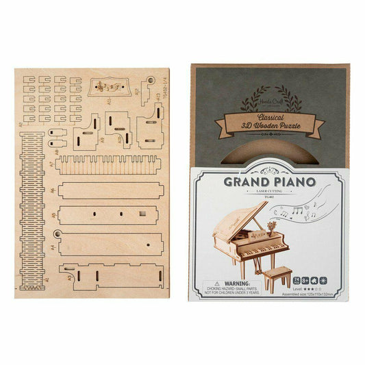 Hands Craft 3D Modern Wooden Puzzle: Grand Piano