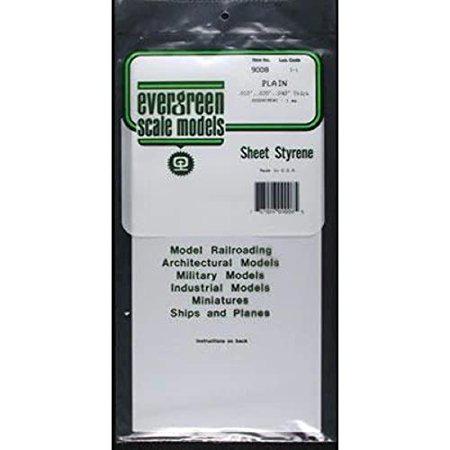 Evergreen Scale Models 9008 .010 /.020 /.040 6 12 Sheet Pack