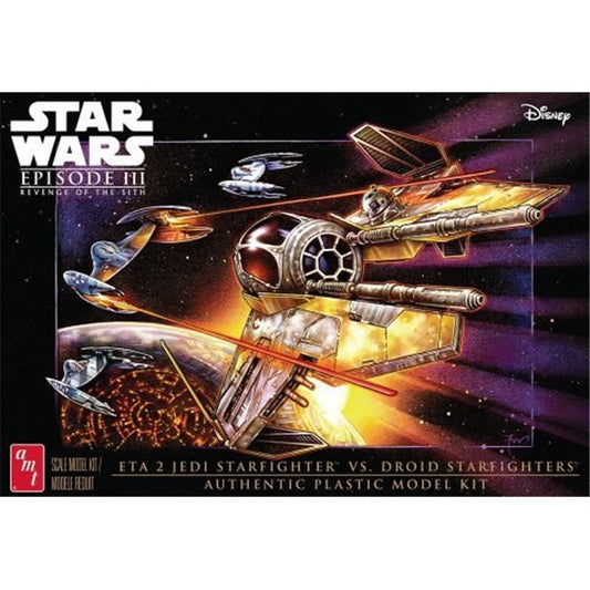 Skill 2 Model Kit ETA 2 Jedi Starfighter VS. Droid Starfighters 4 Model Set "Star Wars Episode III