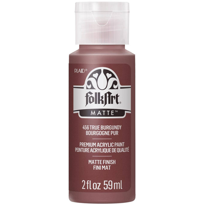 FolkArt Matte Acrylic Paint 2 oz: True Burgundy