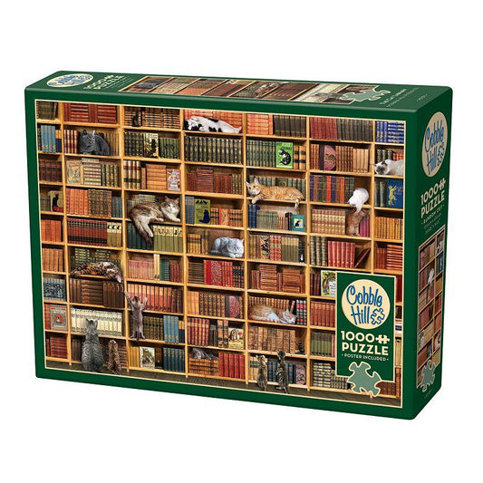 Cobble Hill 1000 Piece Puzzle: The Cat Library