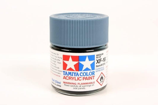 Tamiya Tam81318 Acrylic XF-18 Flat Medium Blue 23ml