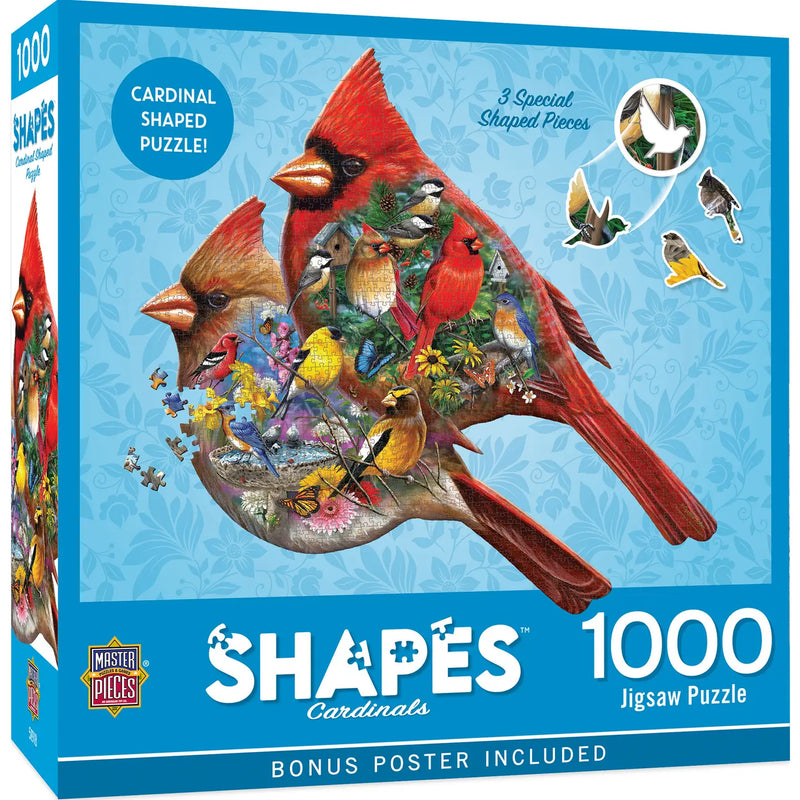 Master Pieces Contours - Cardinals 1000 Piece Shaped Puzzle No. 72357.01