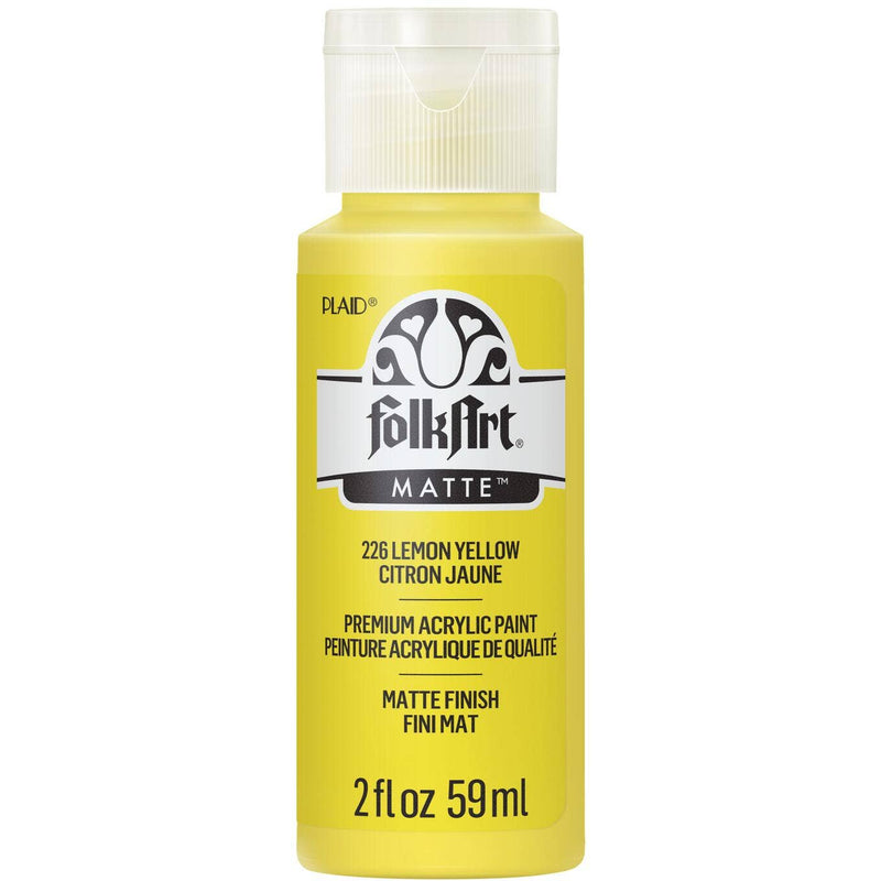 FolkArt Matte Acrylic Paint 2 oz: Yellow Lemon
