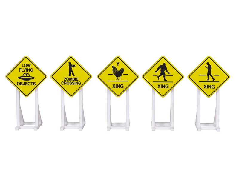LNL2230170 O Scale Unique Railroad Signs - Pack of 5