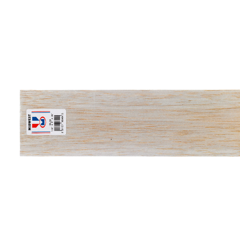 Midwest Balsa Wood Sheet 1/8" X 4" X 36"