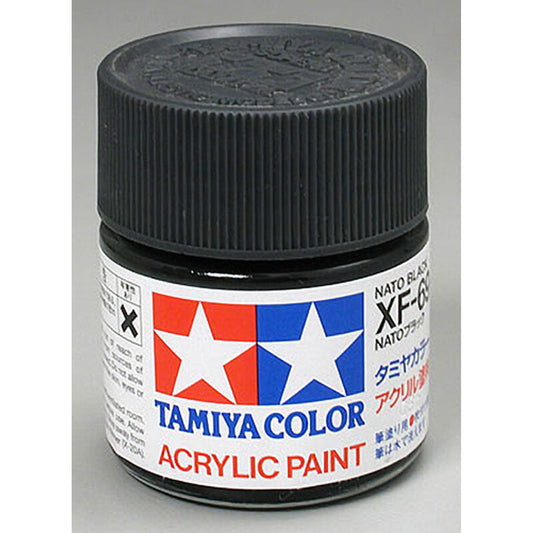 Tamiya XF-69 Flat Nato Black Acrylic Paint (23ml) [TAM81369]