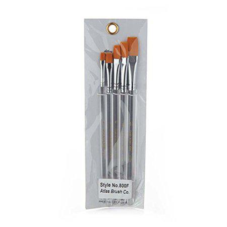 Atlas Brush Co. 800F Taklon 5pc Flat Set