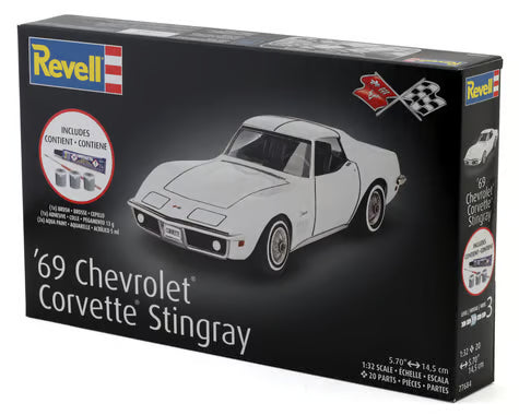 Revell 1/32nd Scale 1969 Chevrolet Corvette Stingray Plastic Model Kit No. RMX77684