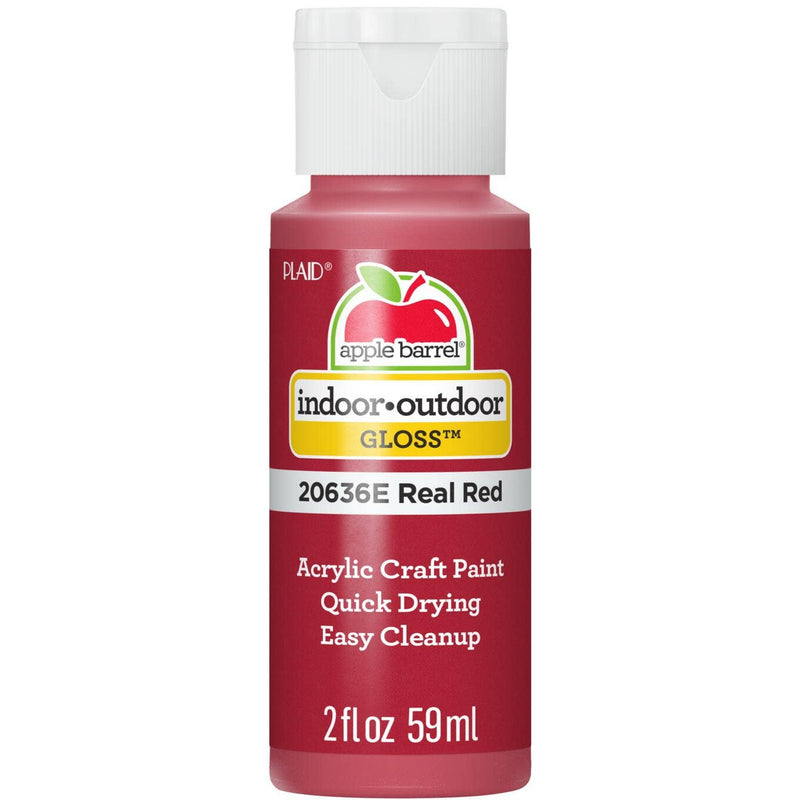 Apple Barrel Gloss Acrylic Paint: Real Red, 2 oz