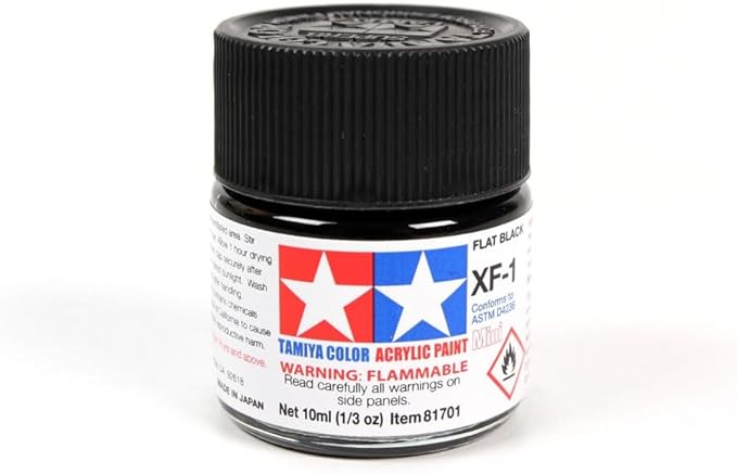 TAMIYA Acrylic XF1 Flat Black 3/4 oz