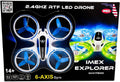 IMEX Explorer 2.4 GHz 6-Axis Gyro Mini Quadcopter Drone (Blue)