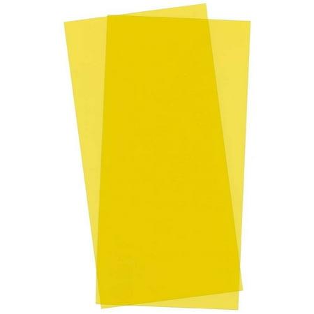 Evergreen Scale Models Yellow Transparent Sheet 6x12x.010 2 pc EVG9904 Plastic Building Supplies