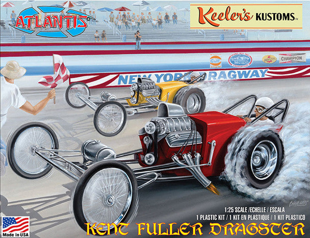 Atlantis 13103 Keelers Kustoms Kent Fuller F/E Dragster Plastic Model Kit 1/25