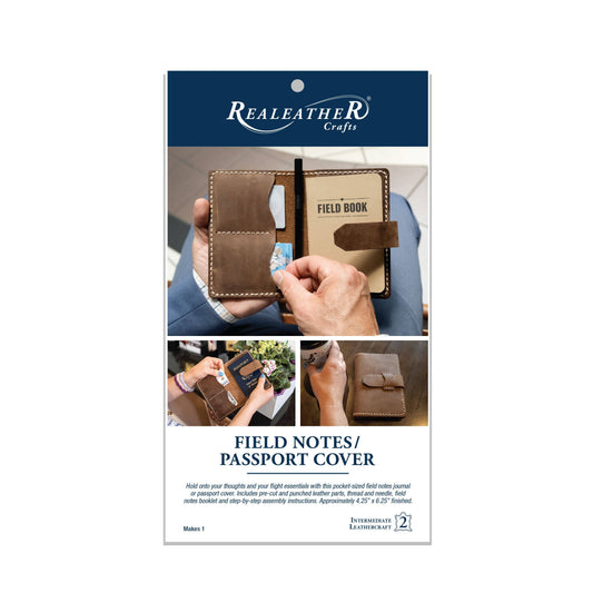 Realeather Leather Field Notes/Passport Cover Kit- DIY Craft Project No. C5380-13