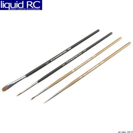 1004PS Camel/Sable Round/Flat (4) Paintbrushes