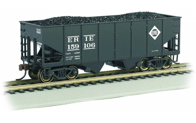 Bachmann HO 55-TON 2 Bay USRA Outside Braced Hopper with Removable Coal Load Erie #159106