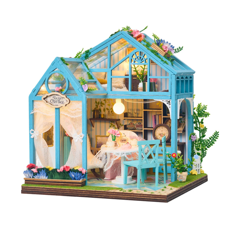 Hands Craft DIY Miniature House Kit: Tea Loft Cottage No. MIN107