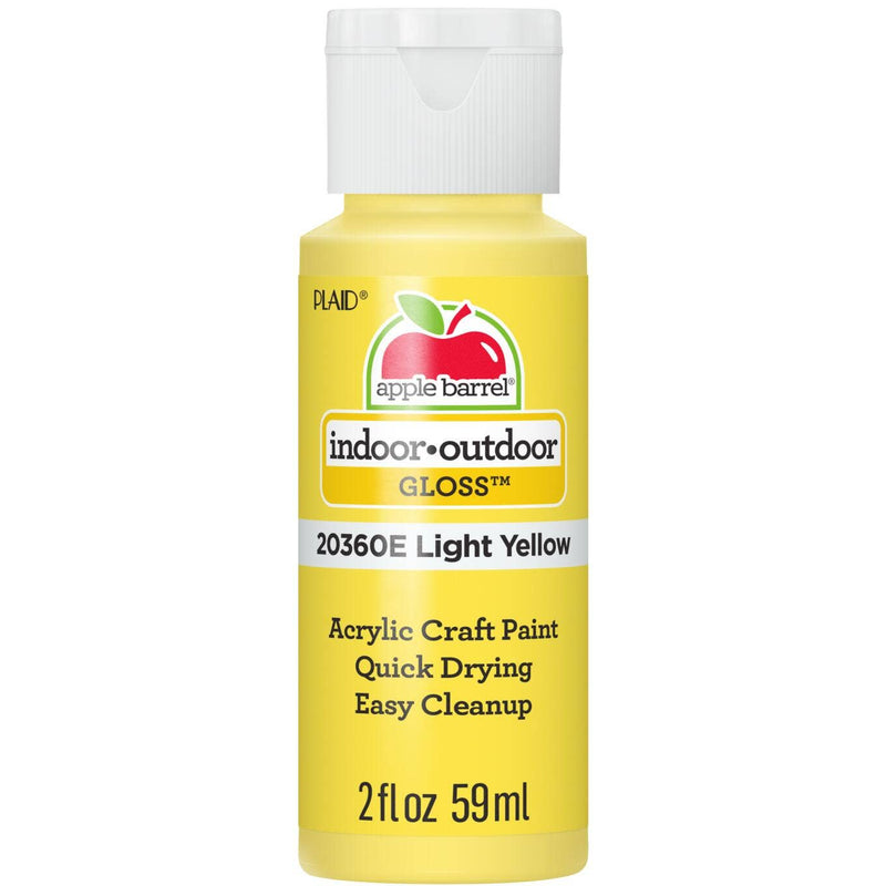 Apple Barrel Gloss Acrylic Paint: Light Yellow, 2 oz