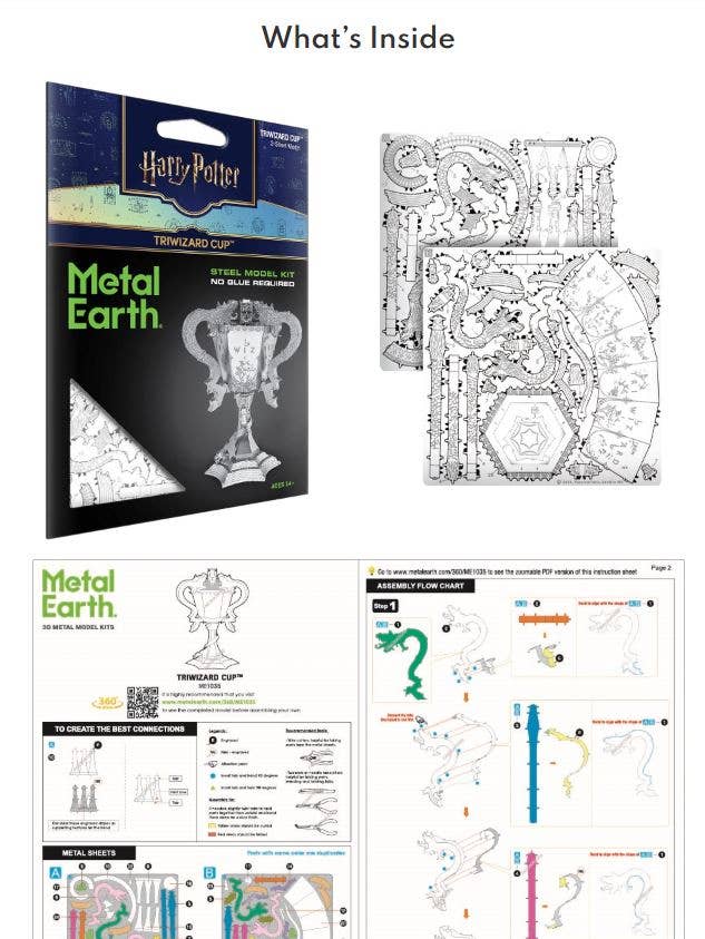 Metal Earth Harry Potter Tri Wizard Cup Metal Model Kit No. ME1035