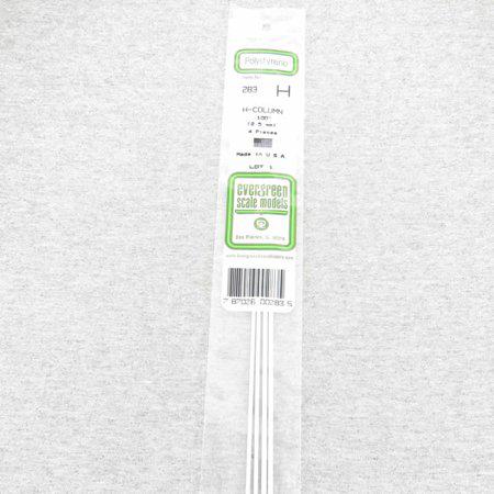 Evergreen Scale Models H-Column .100 4 EVG283 Plastic Building Supplies