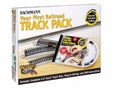 Bachmann Trains Snap-Fit E-Z Track World’s Greatest Hobby First Railroad Track Pack - Nickel Silver Rail with Grey Roadbed
