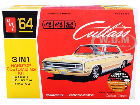 AMT AMT1066 Skill 2 Model Kit 1964 Oldsmobile Cutlass 442 Hardtop 3-in-1 Kit 1/25 Scale Model