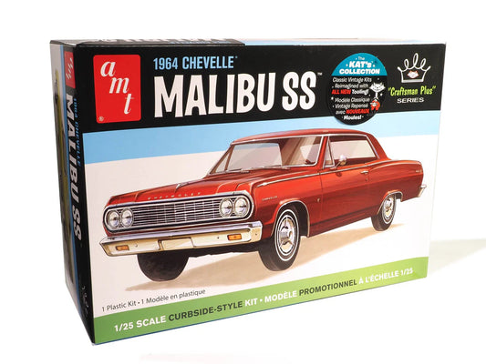 Skill 2 Model Kit 1964 Chevrolet Chevelle Malibu SS "Craftsman Plus" Series 1/25 Scale Model by AMT