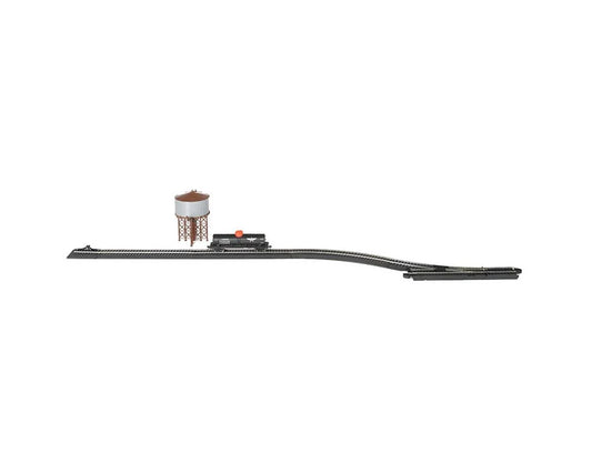 Bachmann HO Scale Water Fill E-Z Track Siding Set with Tank Car, Water Tank Building Kit and Snap-Fit Alloy E-Z Track No. 44332