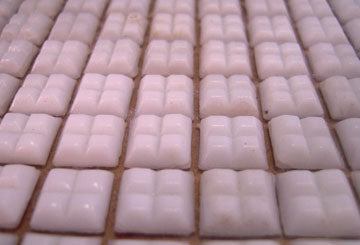 Houseeworks Glass Mosaic Flat Tile Sheet White No. 8215